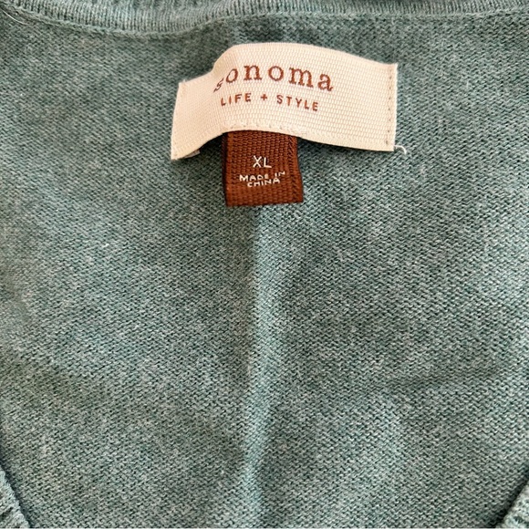 Sonoma Green Argyle Cardigan - Picture 2 of 7